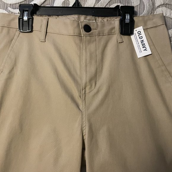 NWT Boys Old Navy Kids Khaki Tan Pants Size 14 Straight Fit Adjustable Waist - Picture 5 of 6